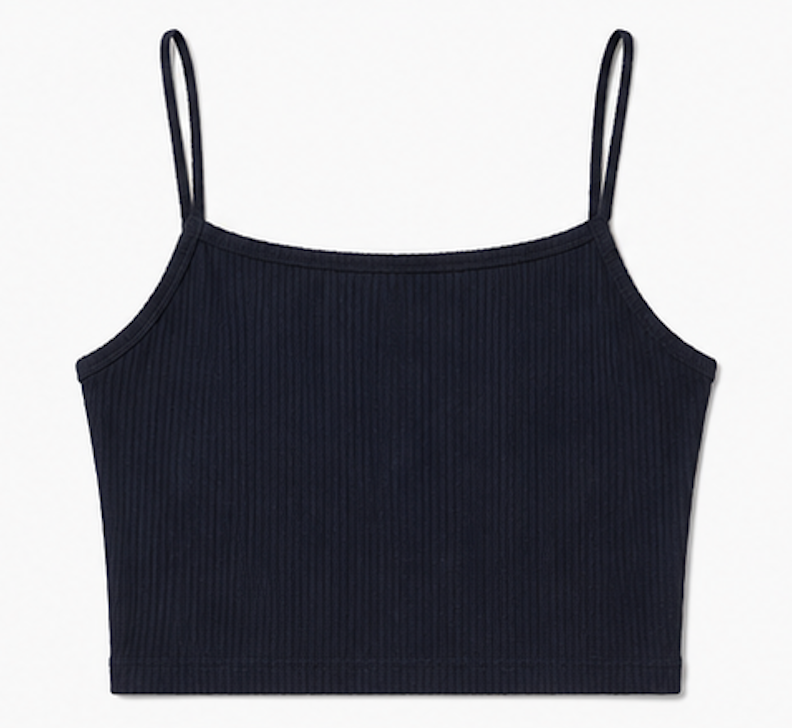 Ribbed Black Crop Top, RB SISTER – Size XXS