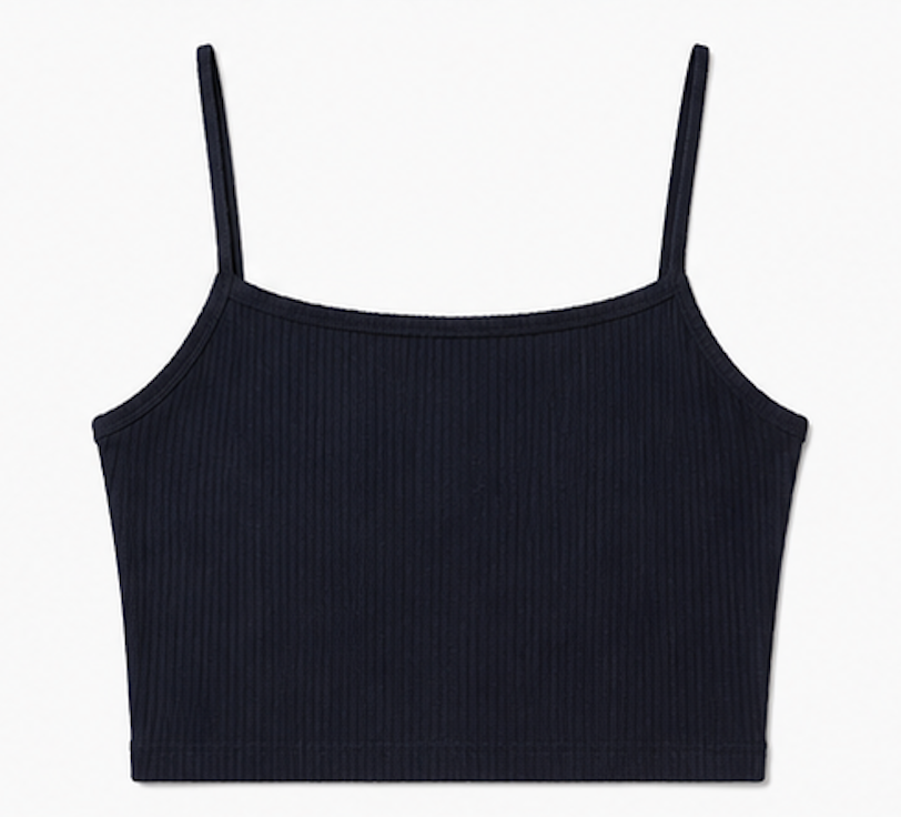 Ribbed Black Crop Top, RB SISTER – Size XXS