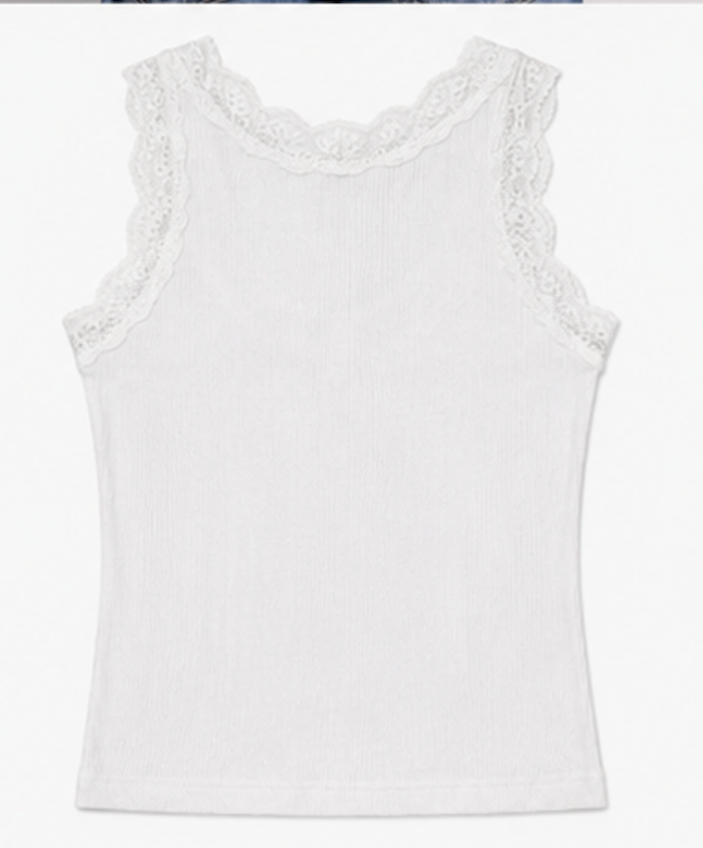 White ribbed Tank Top, VRS WOMAN – Size S