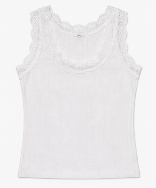 White ribbed Tank Top, VRS WOMAN – Size S