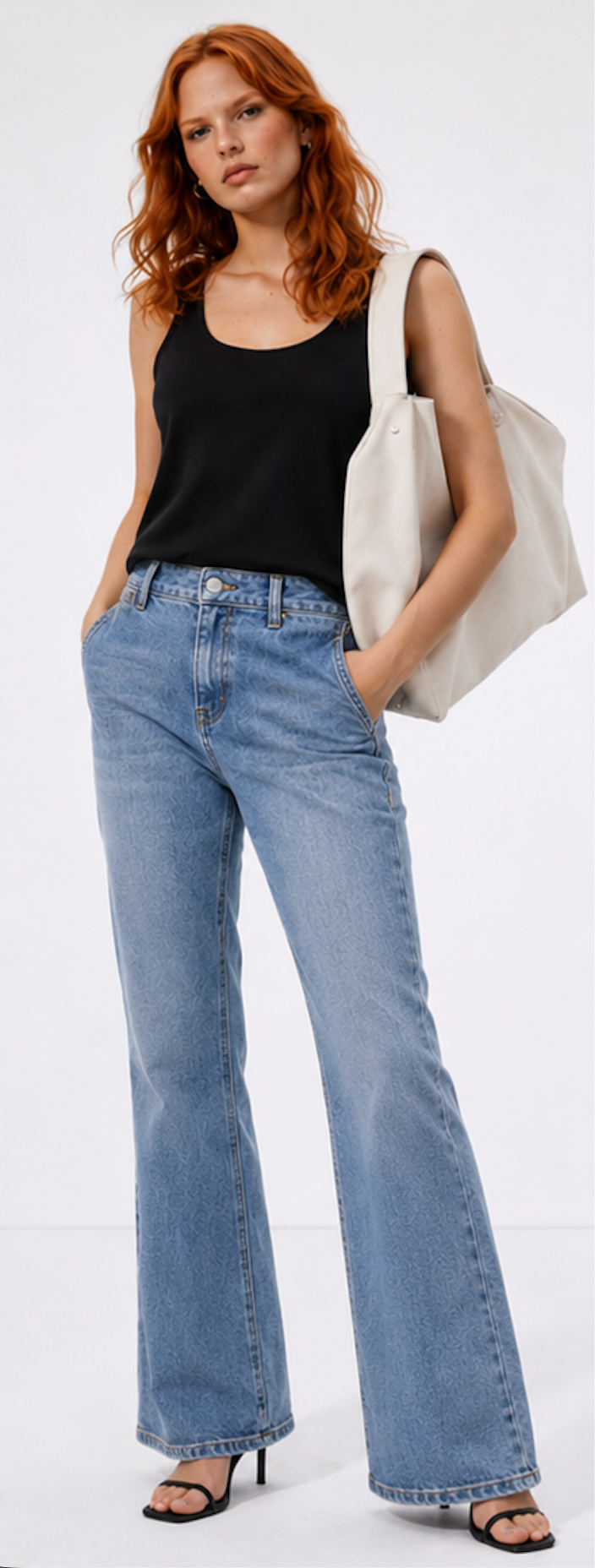 Light Blue Flare Jeans, Gina tricot – Size S