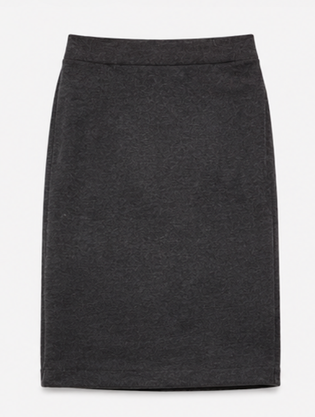 Dark Grey Jersey Pencil Skirt – Size S