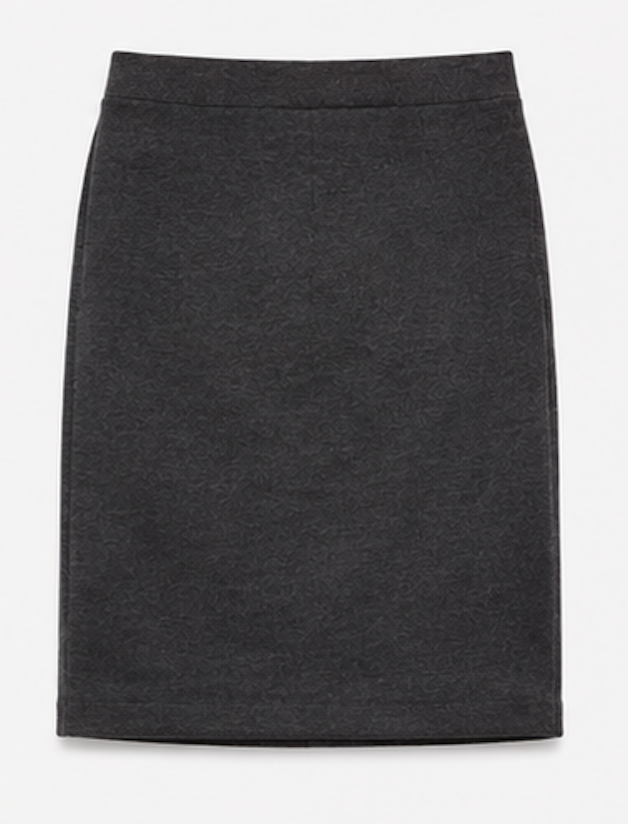 Dark Grey Jersey Pencil Skirt – Size S