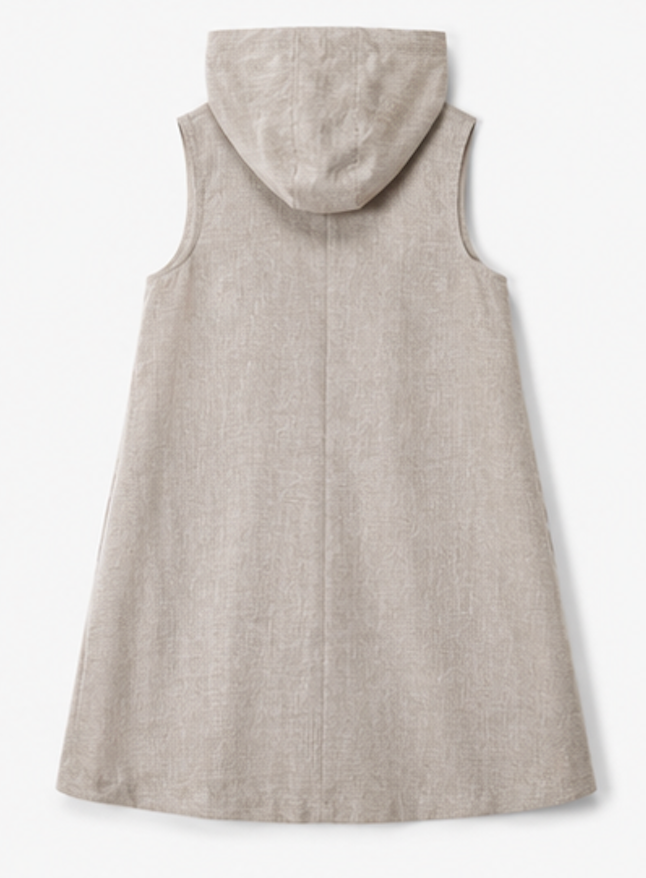 Minimalist Sleeveless Hooded Dress, CLAIRE – Size M