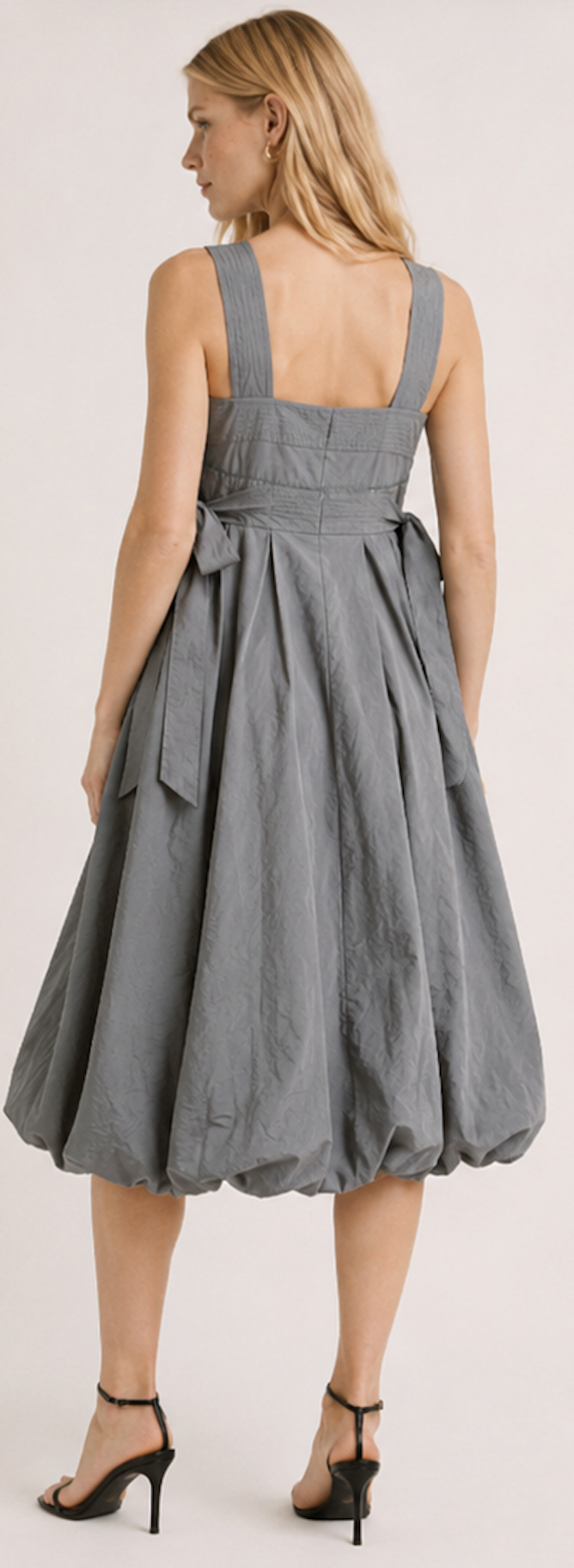 Grey  Balloon Midi Dress, CULTURE – Size M