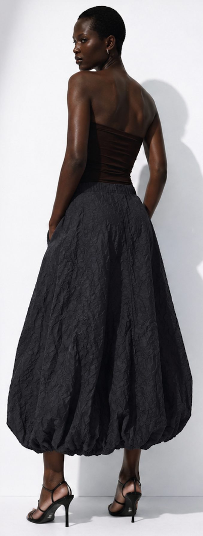Black Ballon Maxi Skirt – Size M