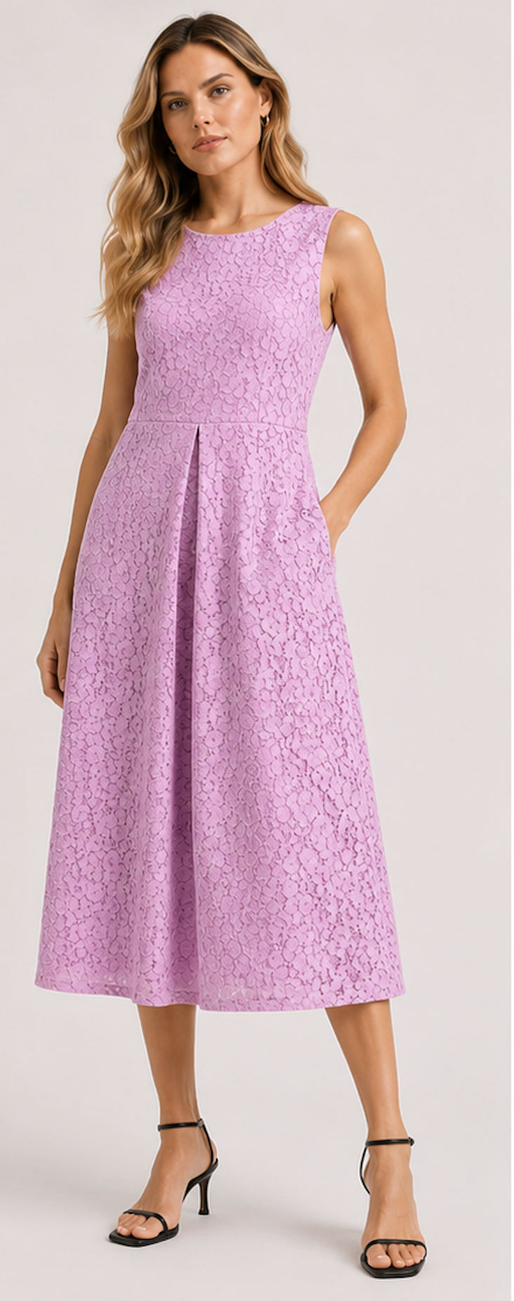 Lilac Lace dress Dress, VILA – Size M
