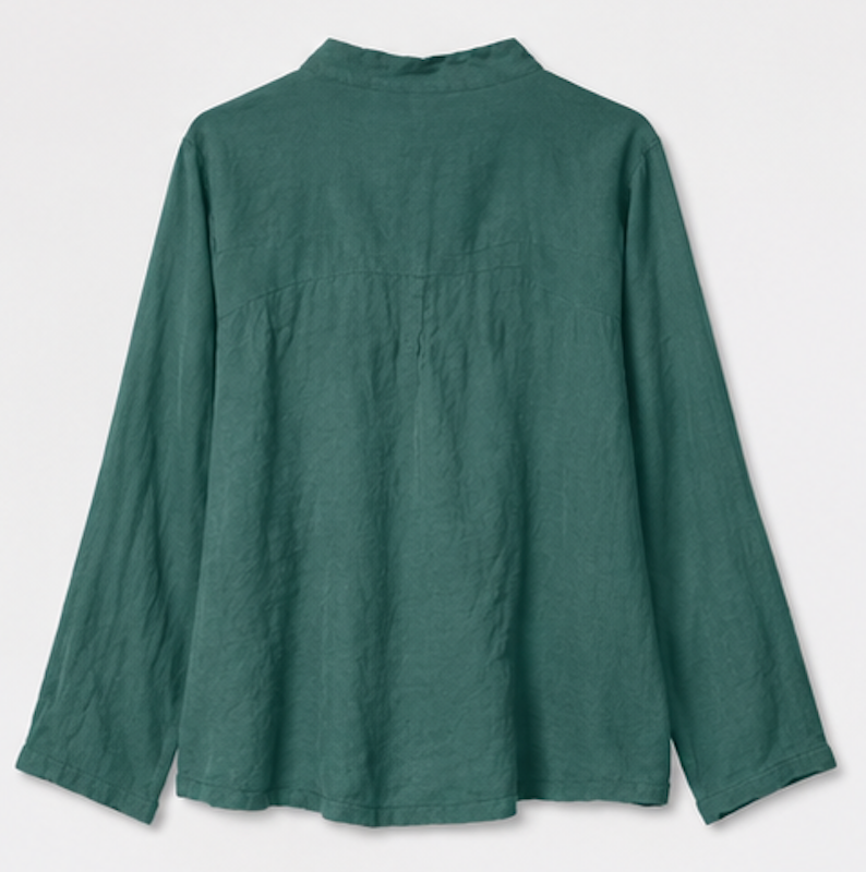 Green Linen Blouse, The MASAI Clothing Company – Size M