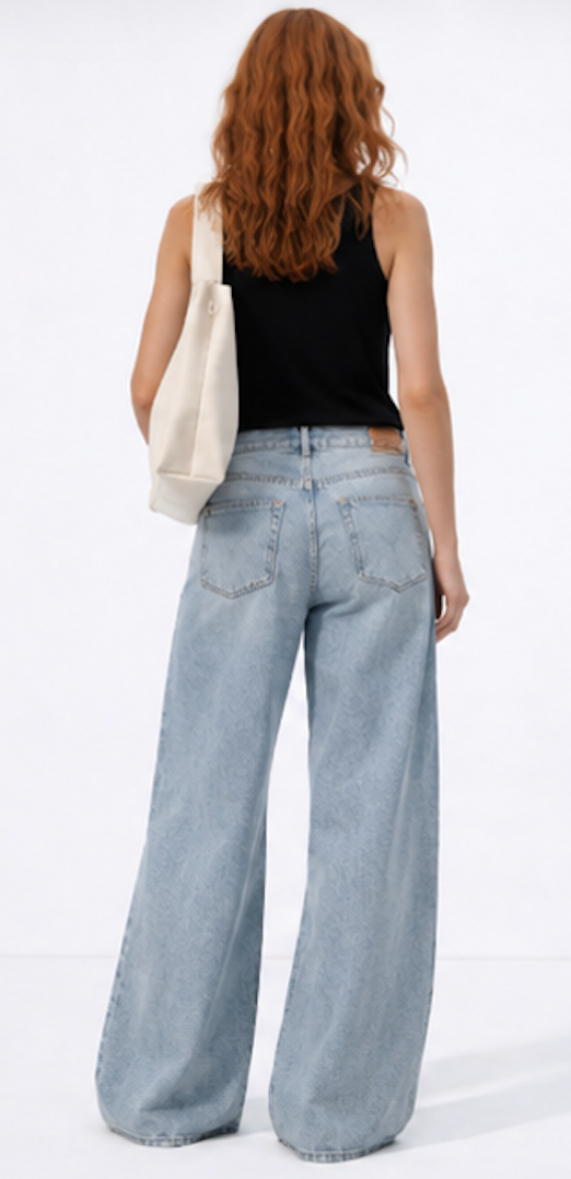 Light blue Wide Leg Jeans, H&M – Size S