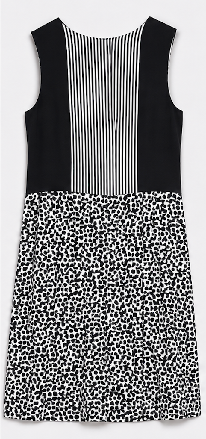 Black and white sleeveless A-Line Dress, Part Two – Size EU 40 (UK 14)