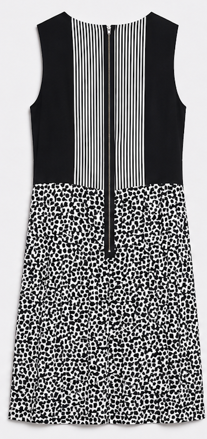 Black and white sleeveless A-Line Dress, Part Two – Size EU 40 (UK 14)