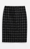 Windowpane check Stretch Skirt, minimum – Size S