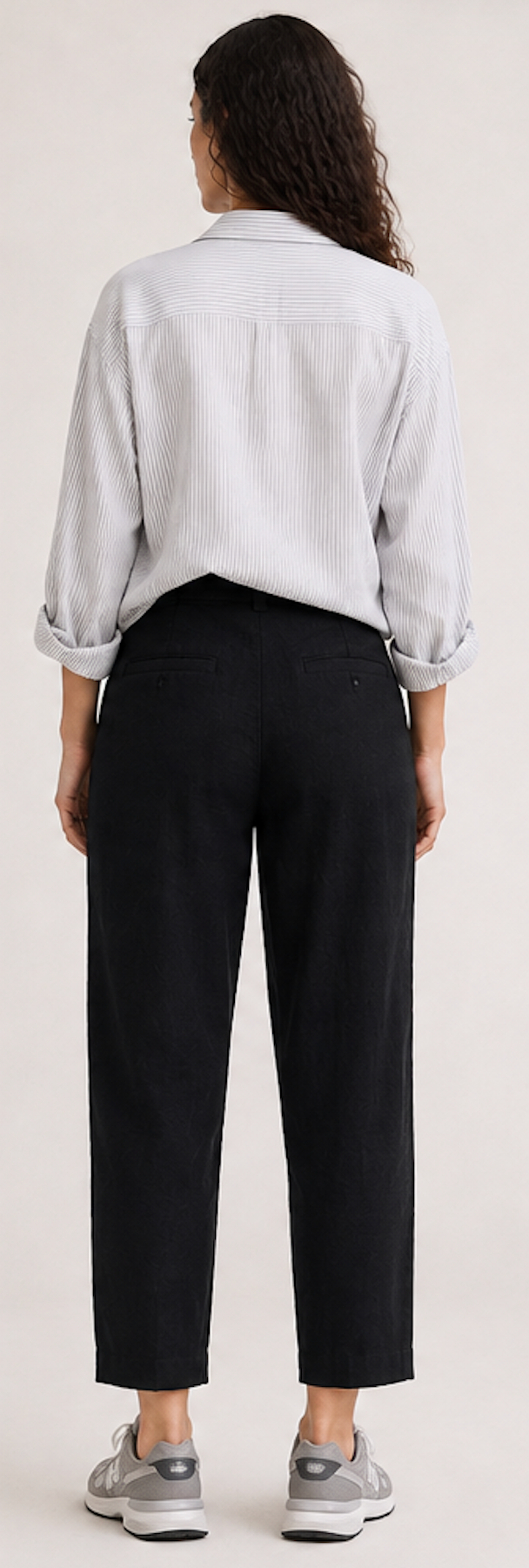 Black linen-blend Tapered Pants, H&M – Size 36