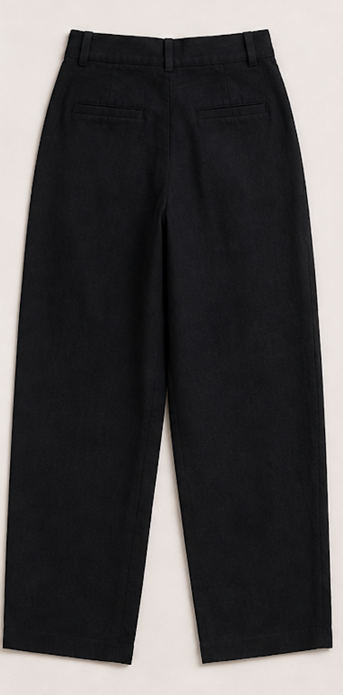 Black linen-blend Tapered Pants, H&M – Size 36