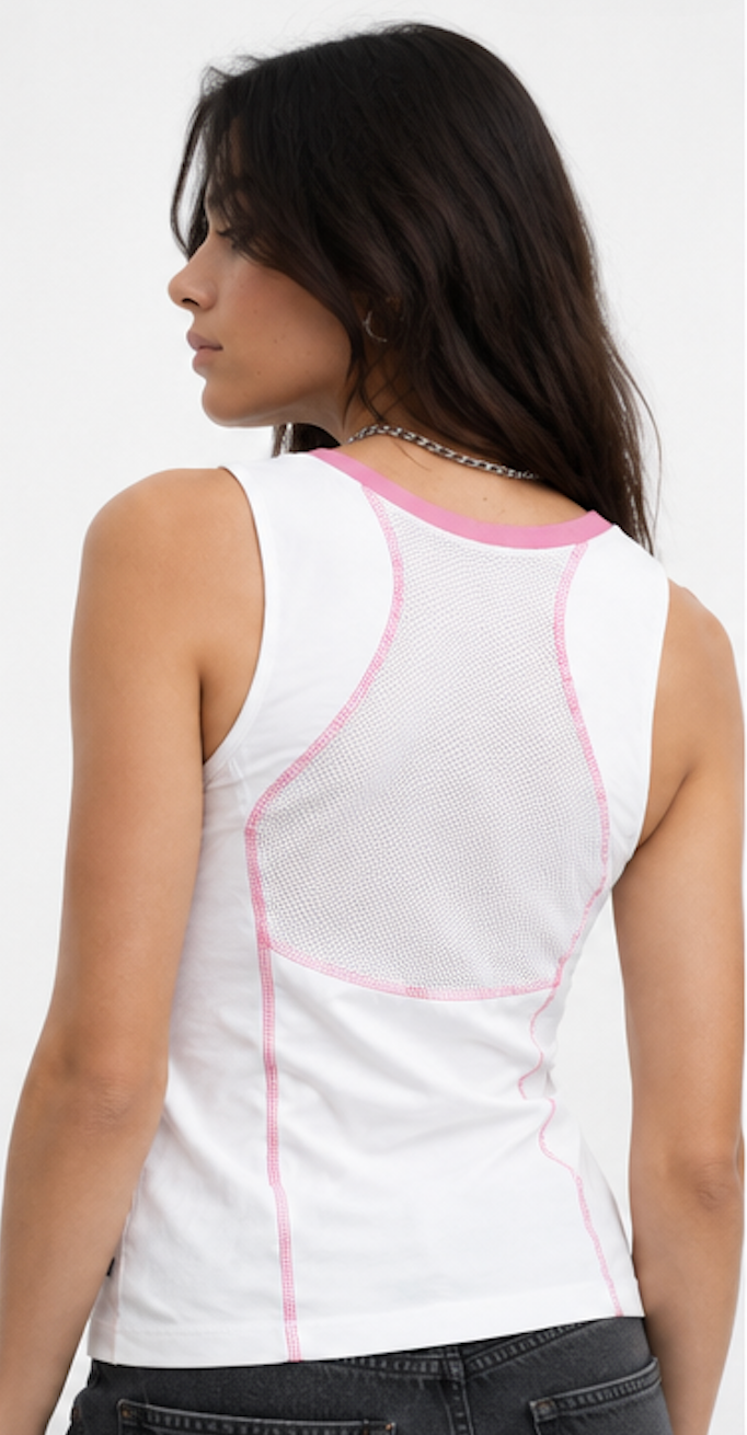 White Athletic Tank Top, PATRICK – Size S