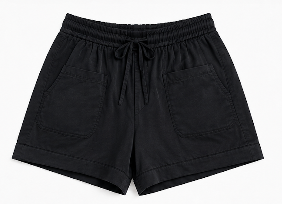 Black Drawstring Shorts, ZARA – Size M