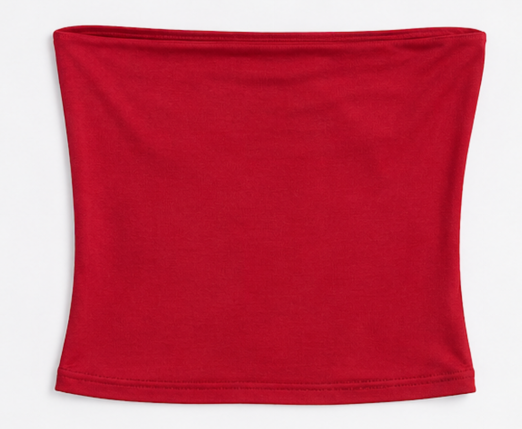 Bright red Tube Crop Top, SHEIN – Size M