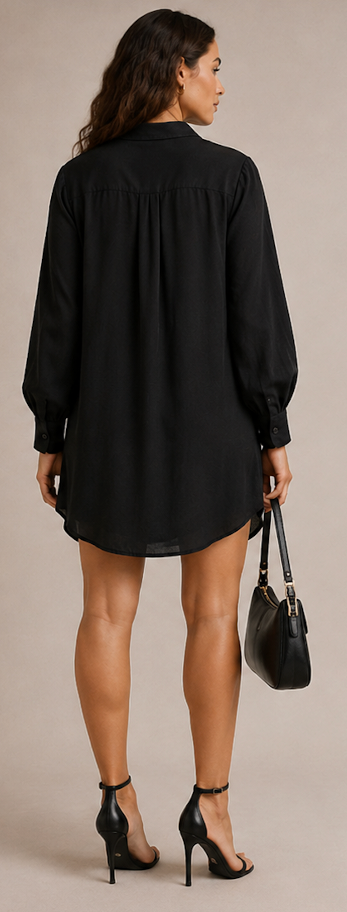 Black oversize Shirt Dress, MONKI – Size L