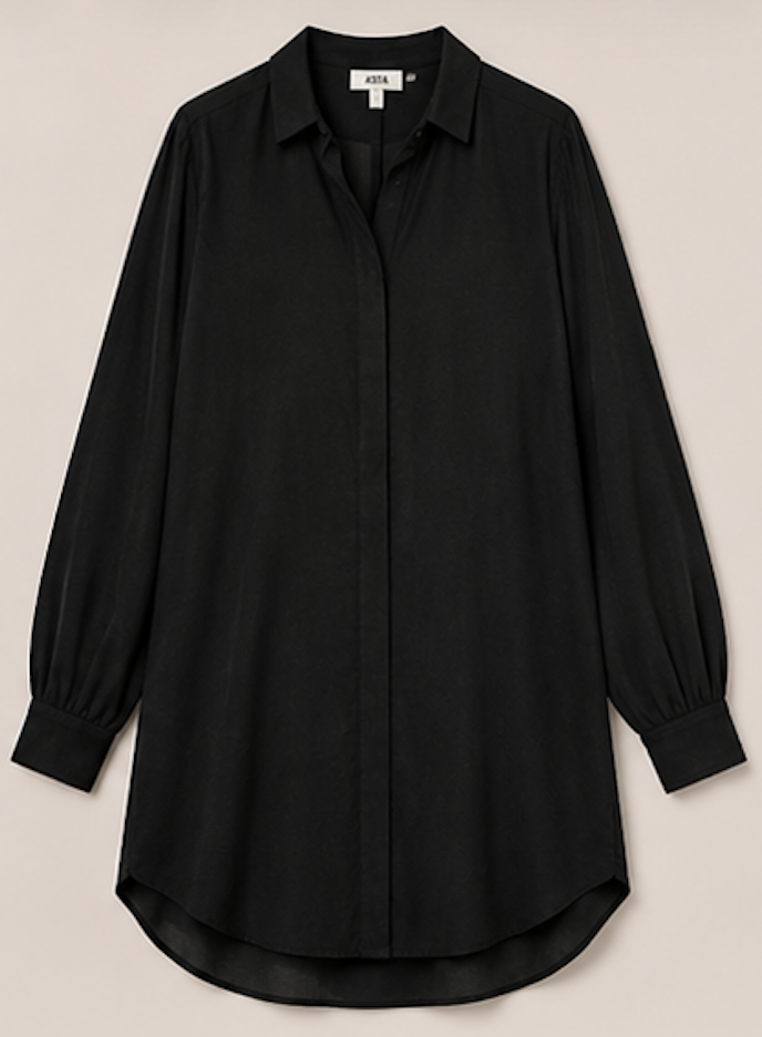 Black oversize Shirt Dress, MONKI – Size L