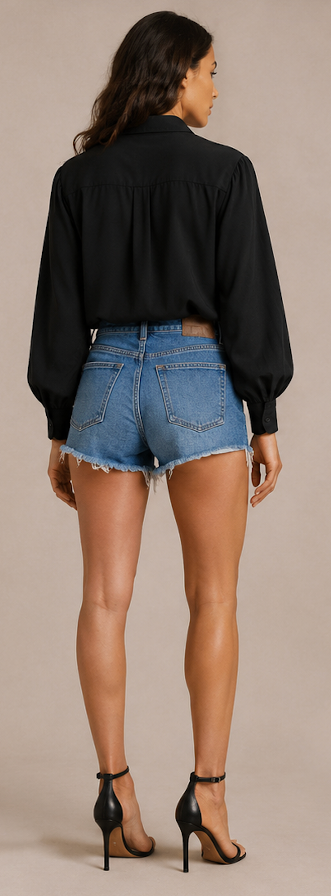Mid-wash blue cut-off Denim Shorts, H&M – Size EU 40 / US 8