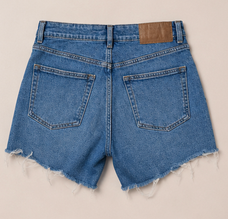 Mid-wash blue cut-off Denim Shorts, H&M – Size EU 40 / US 8