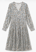 Light blue floral Pleated Midi Dress, RR – Size 42