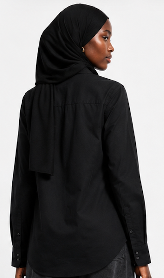 Black Button-Down Shirt – Size 40