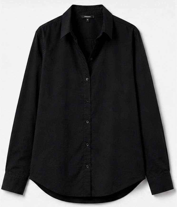 Black Button-Down Shirt – Size 40