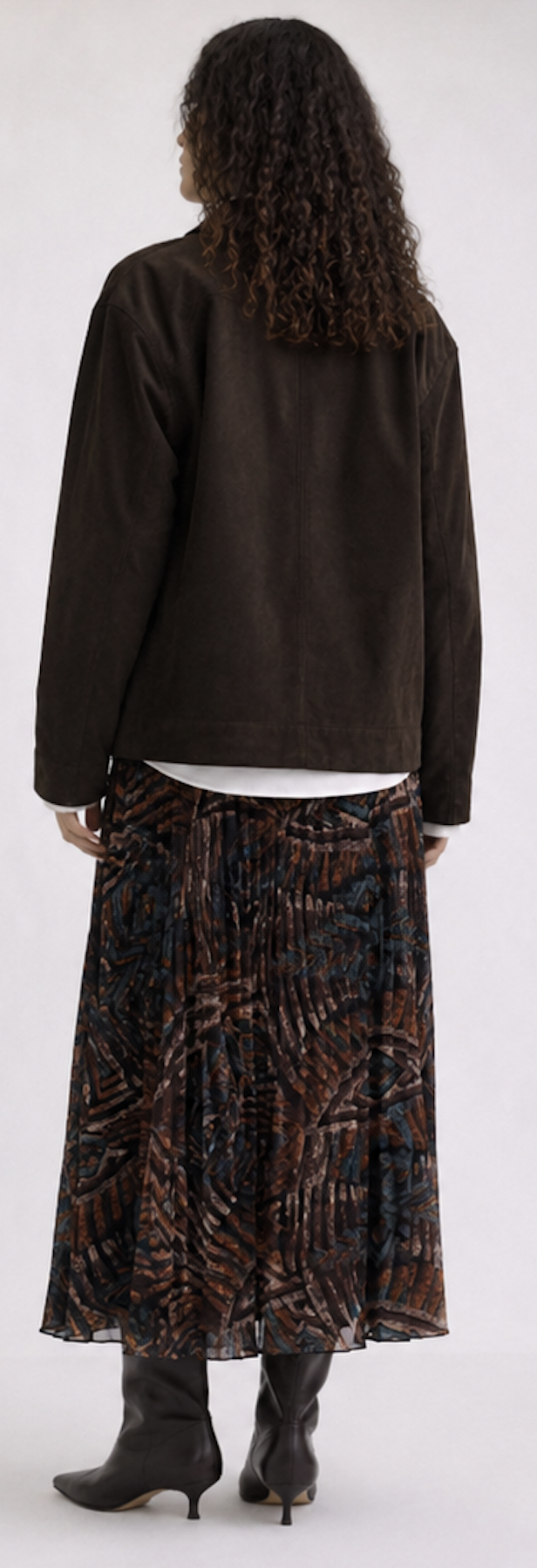 Flowy Pleated Midi Skirt – Size M
