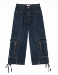 Dark-wash Cargo Capri Pants (Denim), MARC LAUGE – Size 36