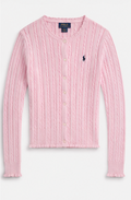 Light pink Cable Knit Cardigan, POLO RALPH LAUREN – Size L (12-14)