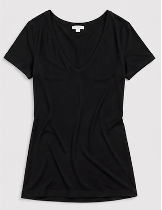 Classic black V-Neck T-Shirt, H&M – Size XS