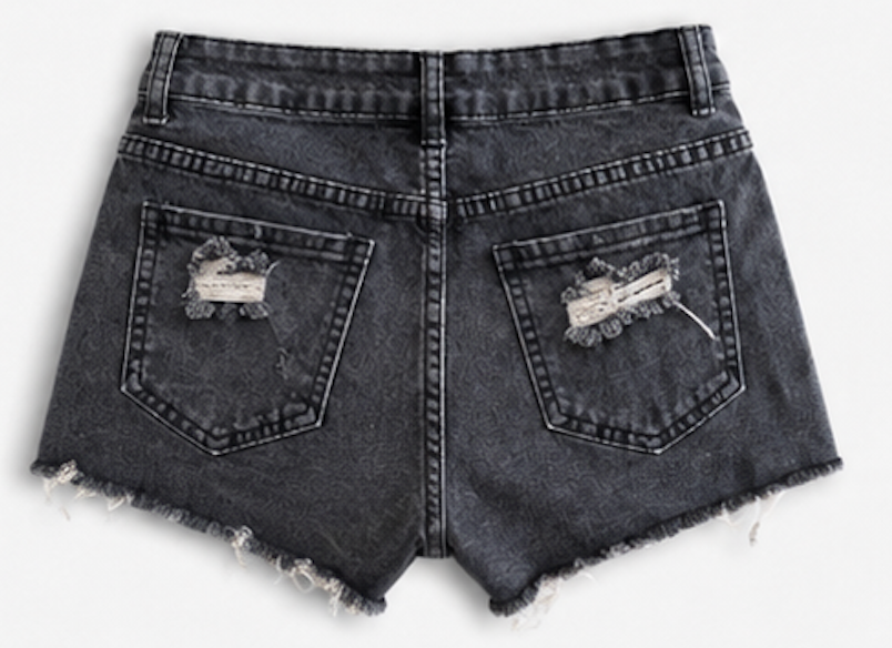 Washed black Denim Shorts, SHEIN – Size XS