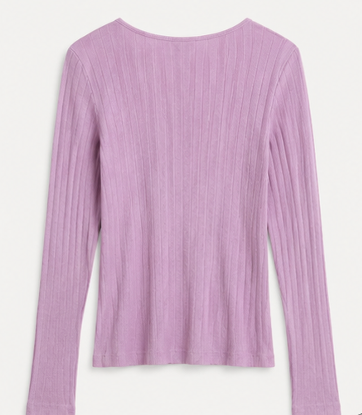 Lilac Long Sleeve Tee, NORGAARD PAA STROGET – Size S