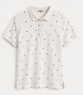 White short-sleeve Polo Shirt, SMOG – Size M
