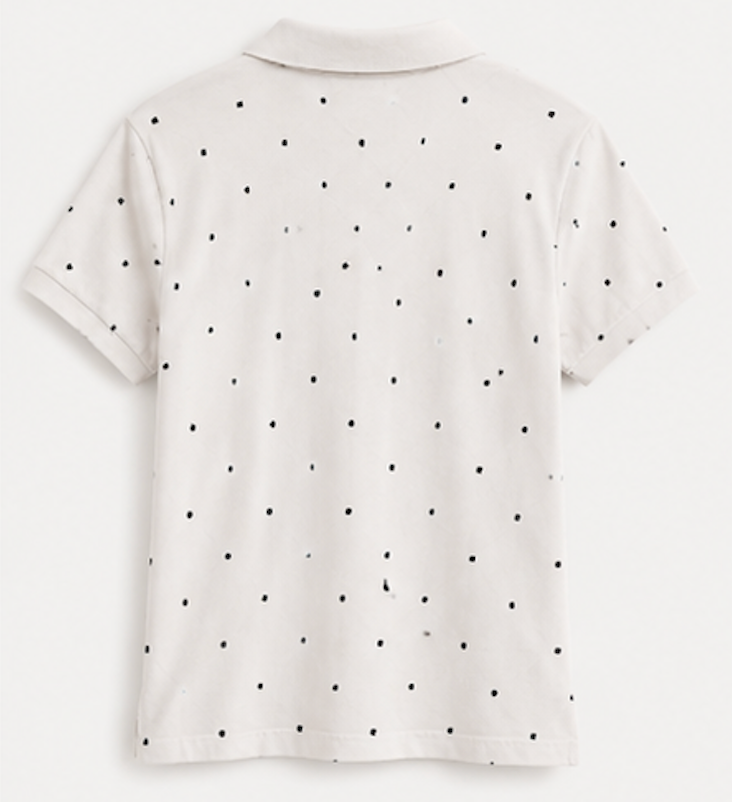 White short-sleeve Polo Shirt, SMOG – Size M