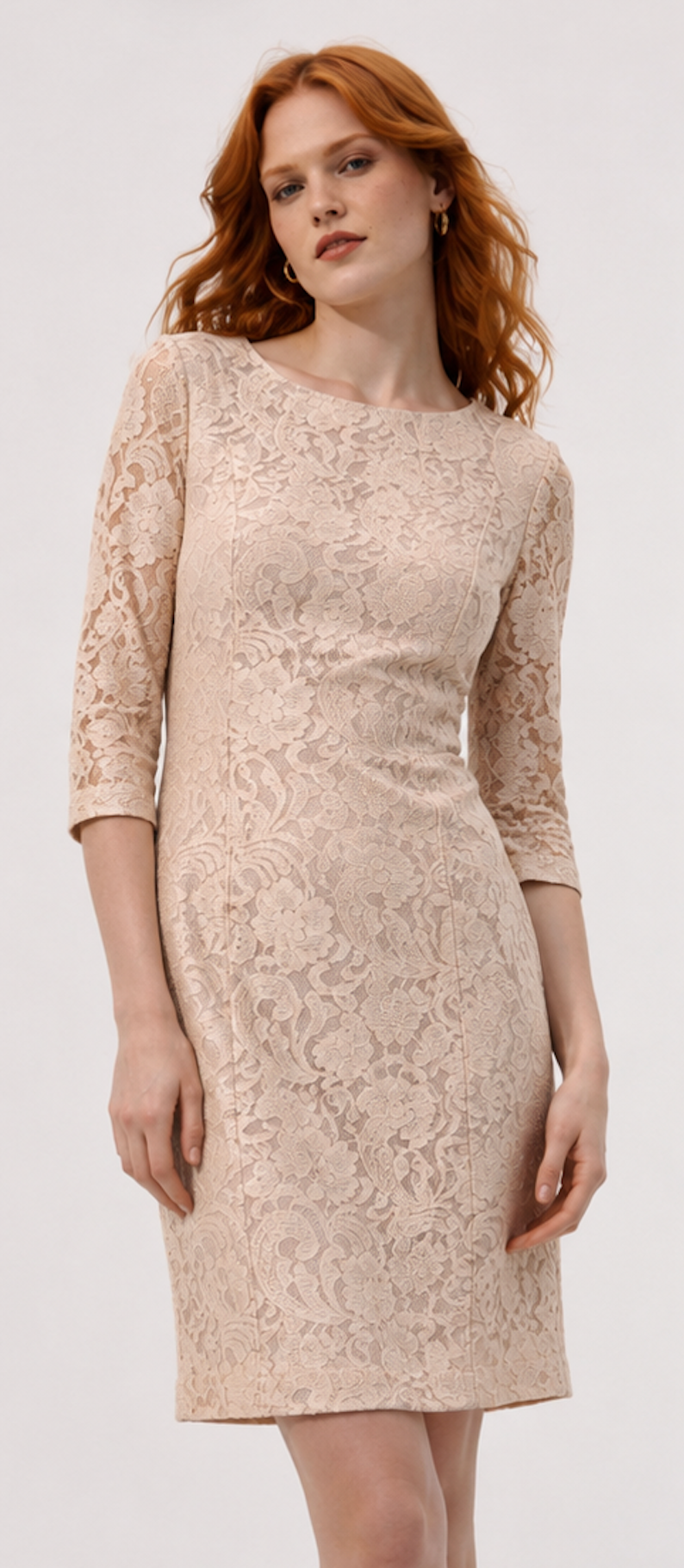 Blush Lace Midi Dress, InWear – Size 36