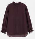 Sheer burgundy Blouse, DESIGNERS, REMIX – Size 36
