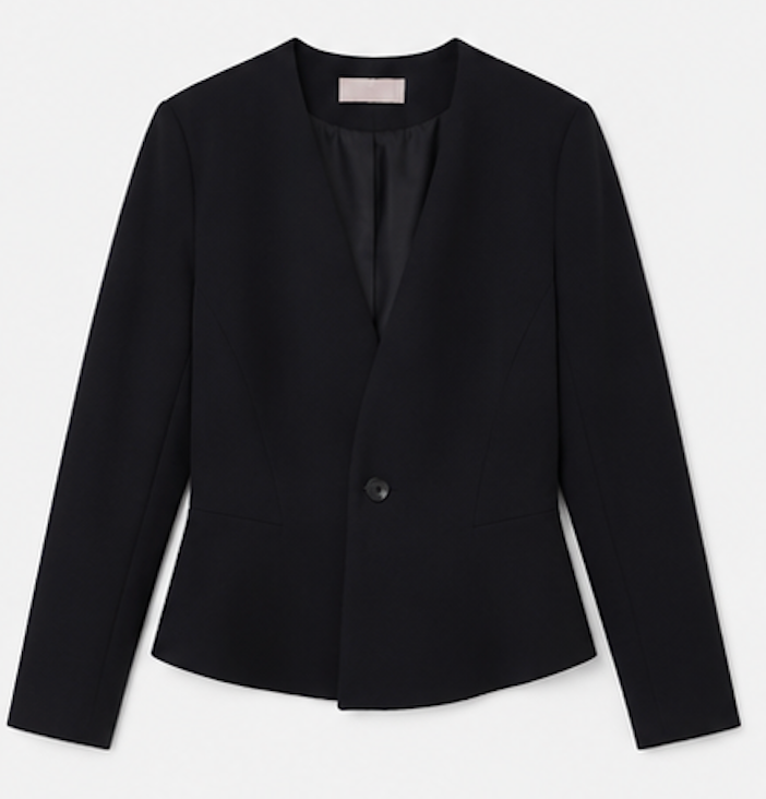 Black collarless Blazer, H&M – Size 36