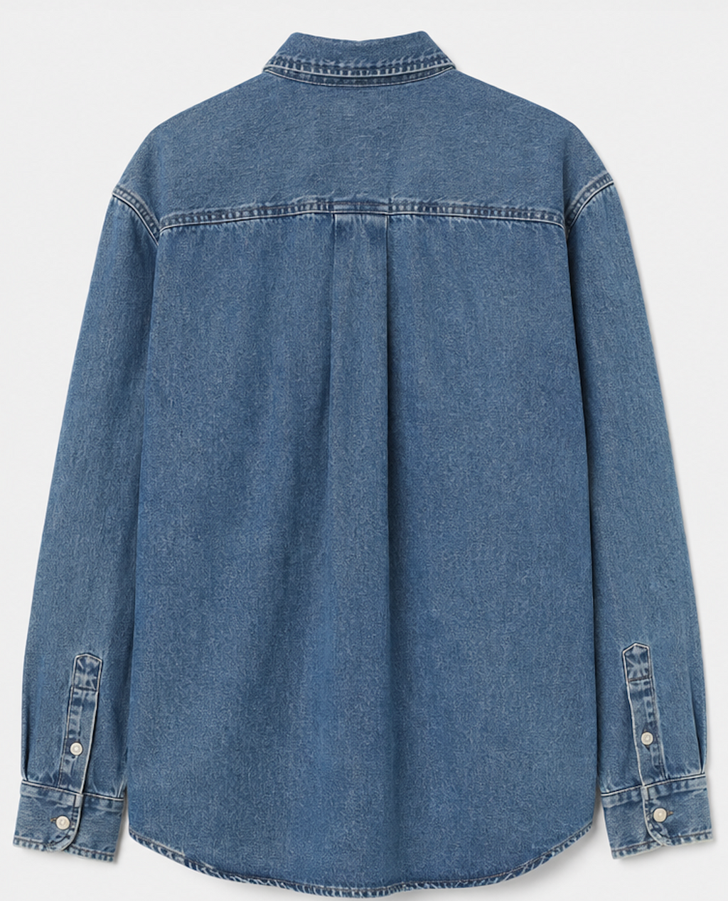 Classic blue Denim Button-Down Shirt, H&M – Size M