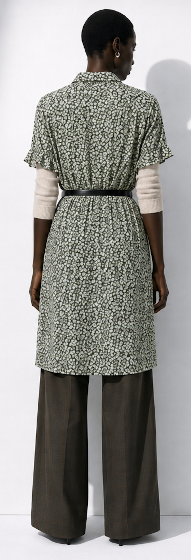Green floral Midi Dress, PIECES – Size L