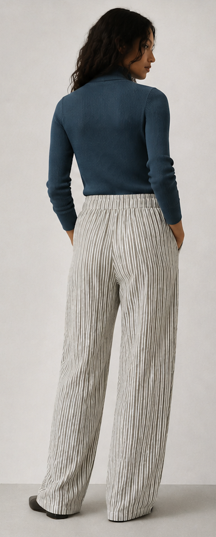 Lightweight striped Drawstring Pants, PIECES – Size XS