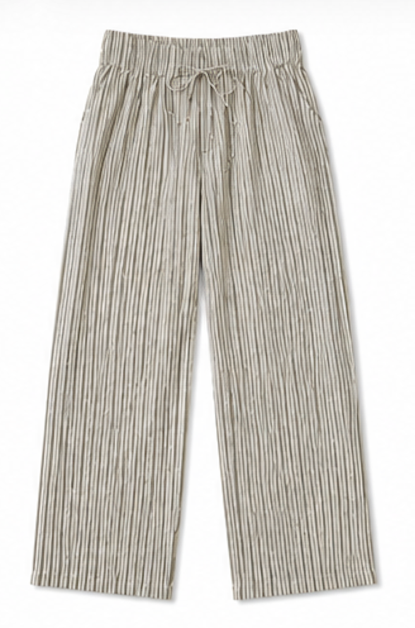 Lightweight striped Drawstring Pants, PIECES – Size XS