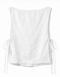 White Top with Ruched Sides, WEEKDAY – Size 34