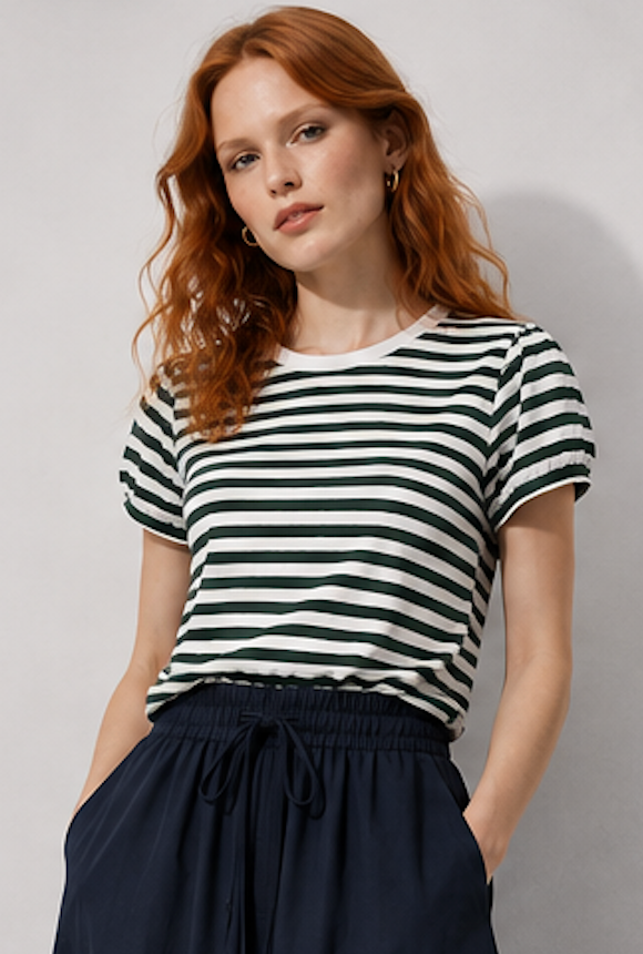 Dark green striped Striped T-Shirt, ONLY – Size S