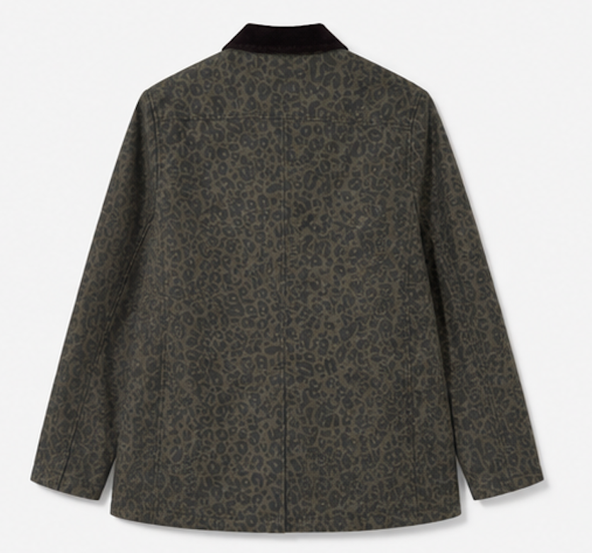 Olive green Leopard Print Chore Jacket, carhartt – Size S