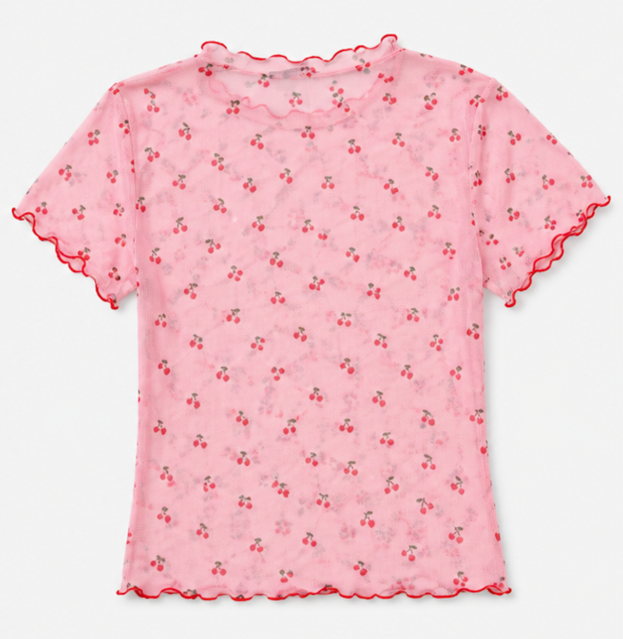 Sheer pink Mesh Short Sleeve T-Shirt, PRIMARK – Size S