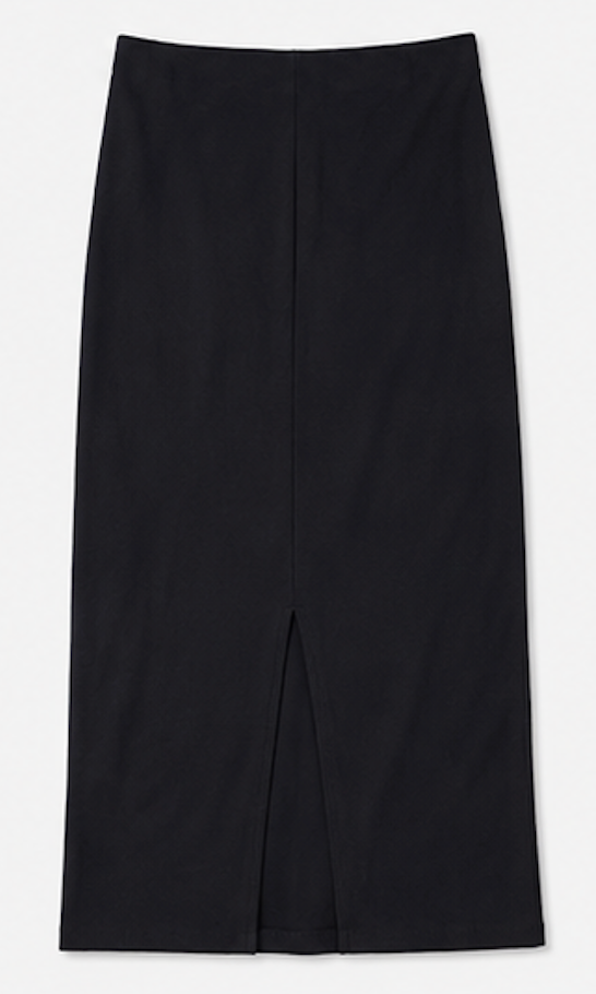 Black ribbed knit Midi Skirt, H&M – Size S