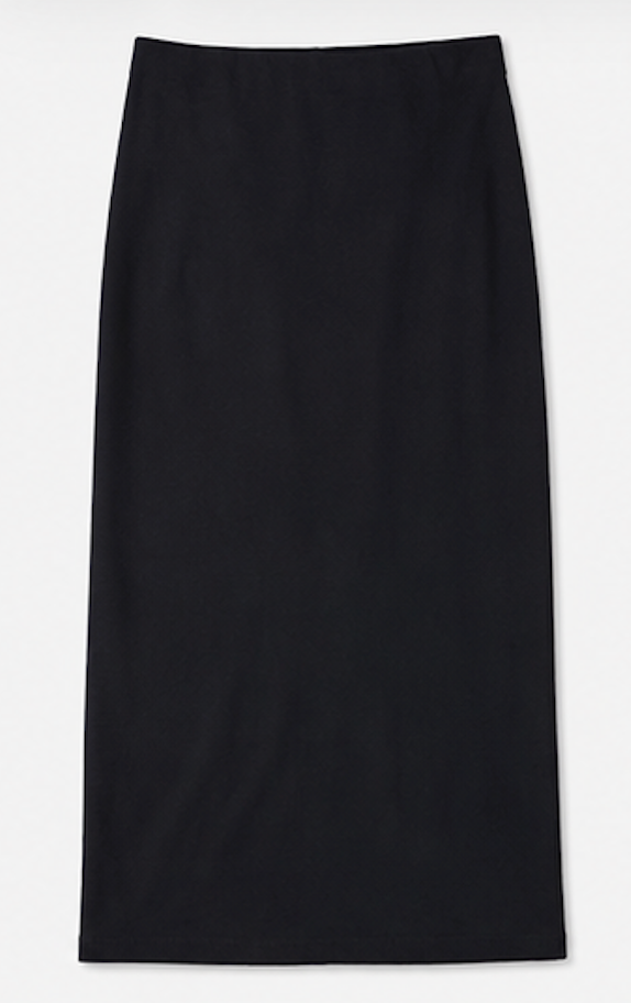 Black ribbed knit Midi Skirt, H&M – Size S