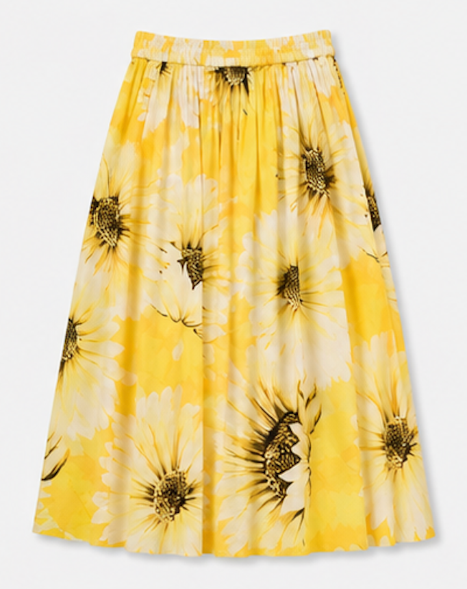 Flowy yellow Midi Skirt – Size XS